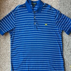 Masters Blue Striped Polo Shirt
